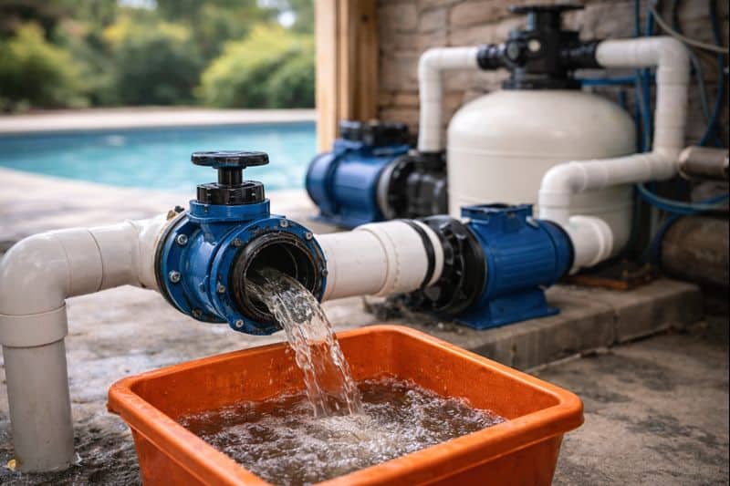 Réseau d’arrosage professionnel en cours de purge et de maintenance