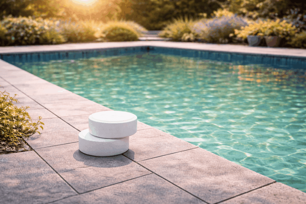 Visuel d’article sur la réduction de la consommation de chlore dans une piscine avec bassin propre et eau équilibrée