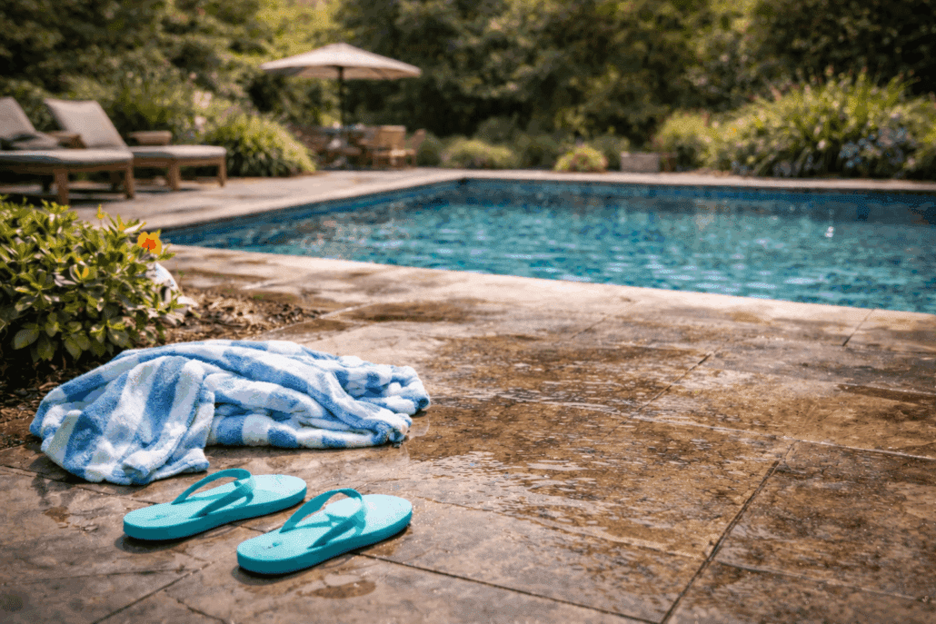 Illustration d’un article sur la prévention des accidents domestiques autour de la piscine et des points d’eau